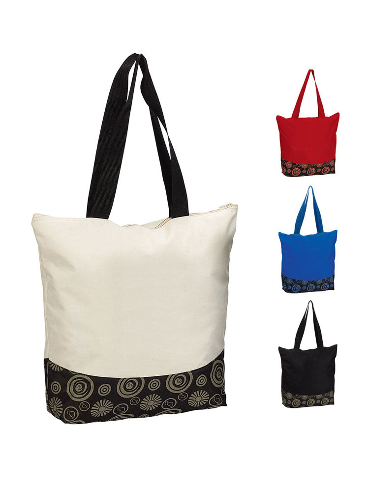 ZIPPERED COLOR POP TOTE