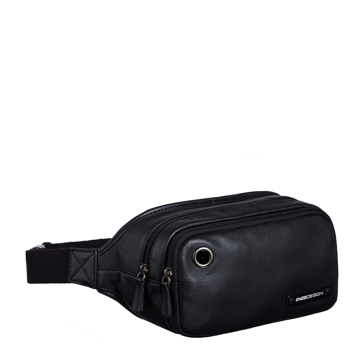EnzoDesign Cowhide Leather Waist Bag