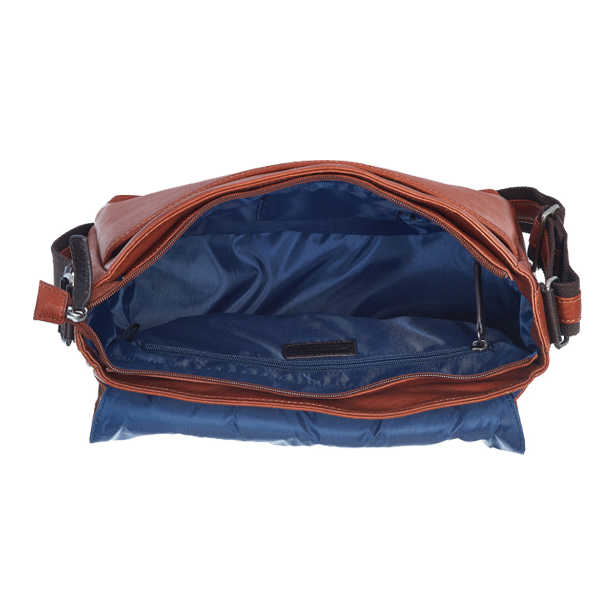 EnzoDesign Urban Light Pebble Grained Leather Messenger