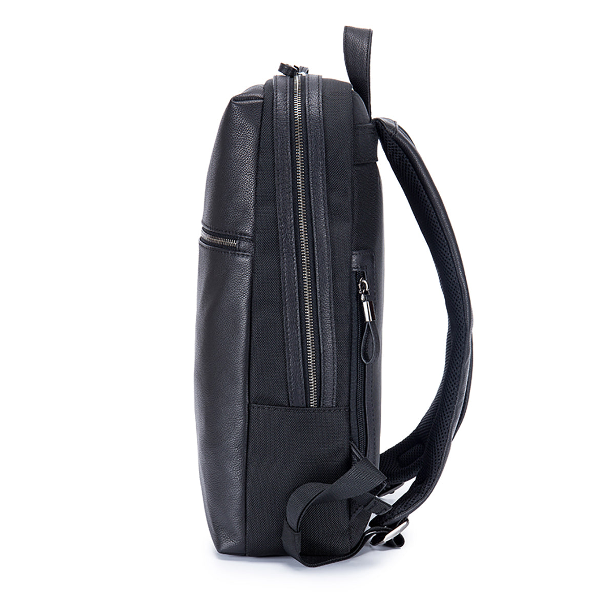 EnzoDesign Light Weight Cow Nappa Leather With Ballistic Nylon Trim 15" Laptop Business Backpack