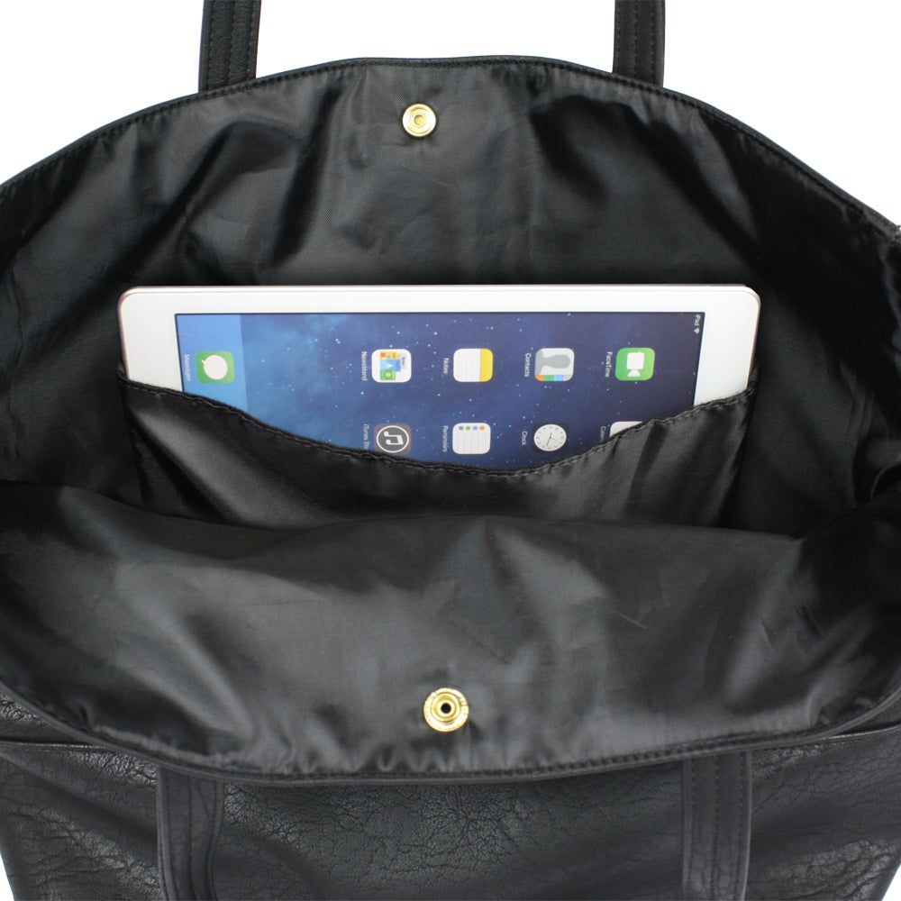 PLEATHER TOTE