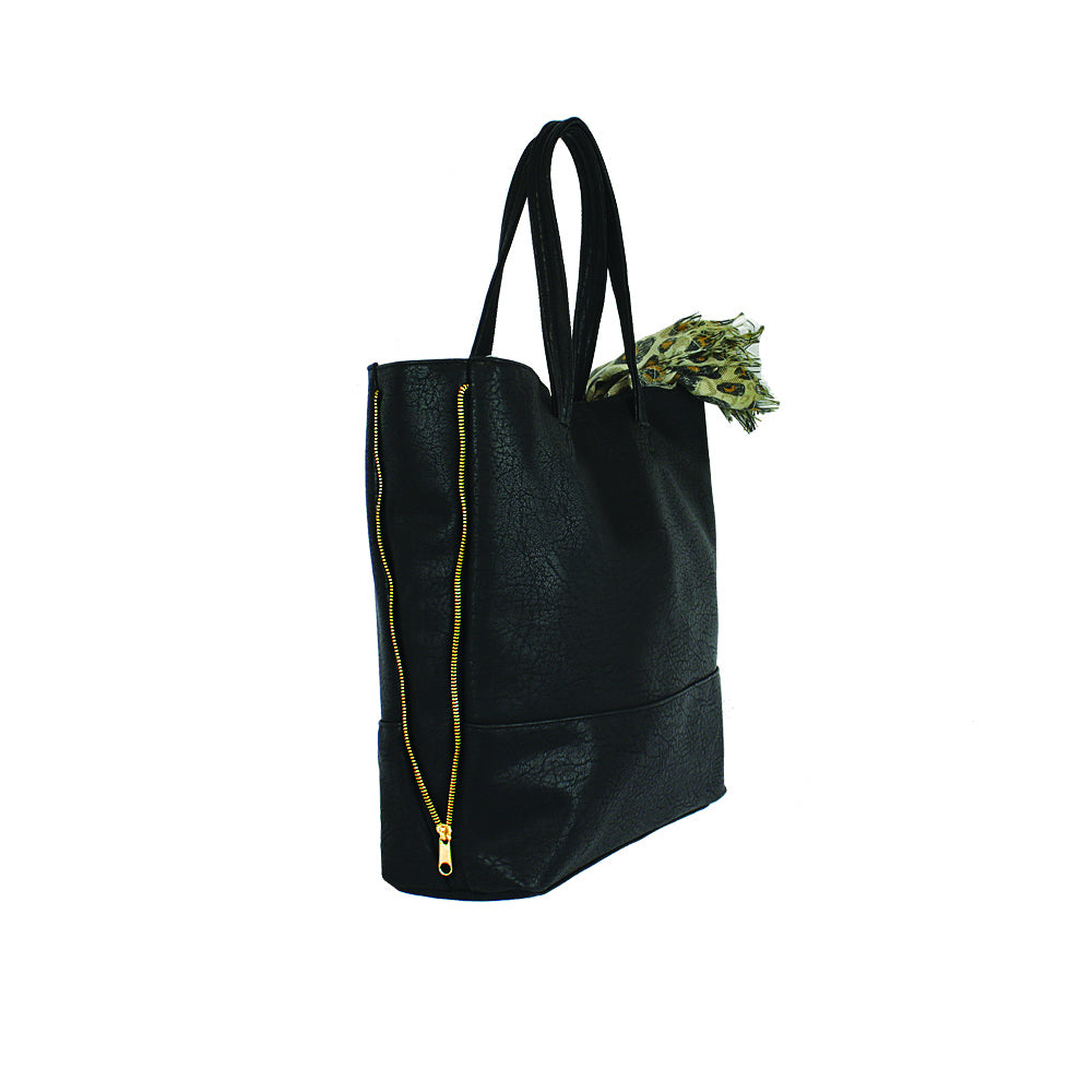 PLEATHER TOTE