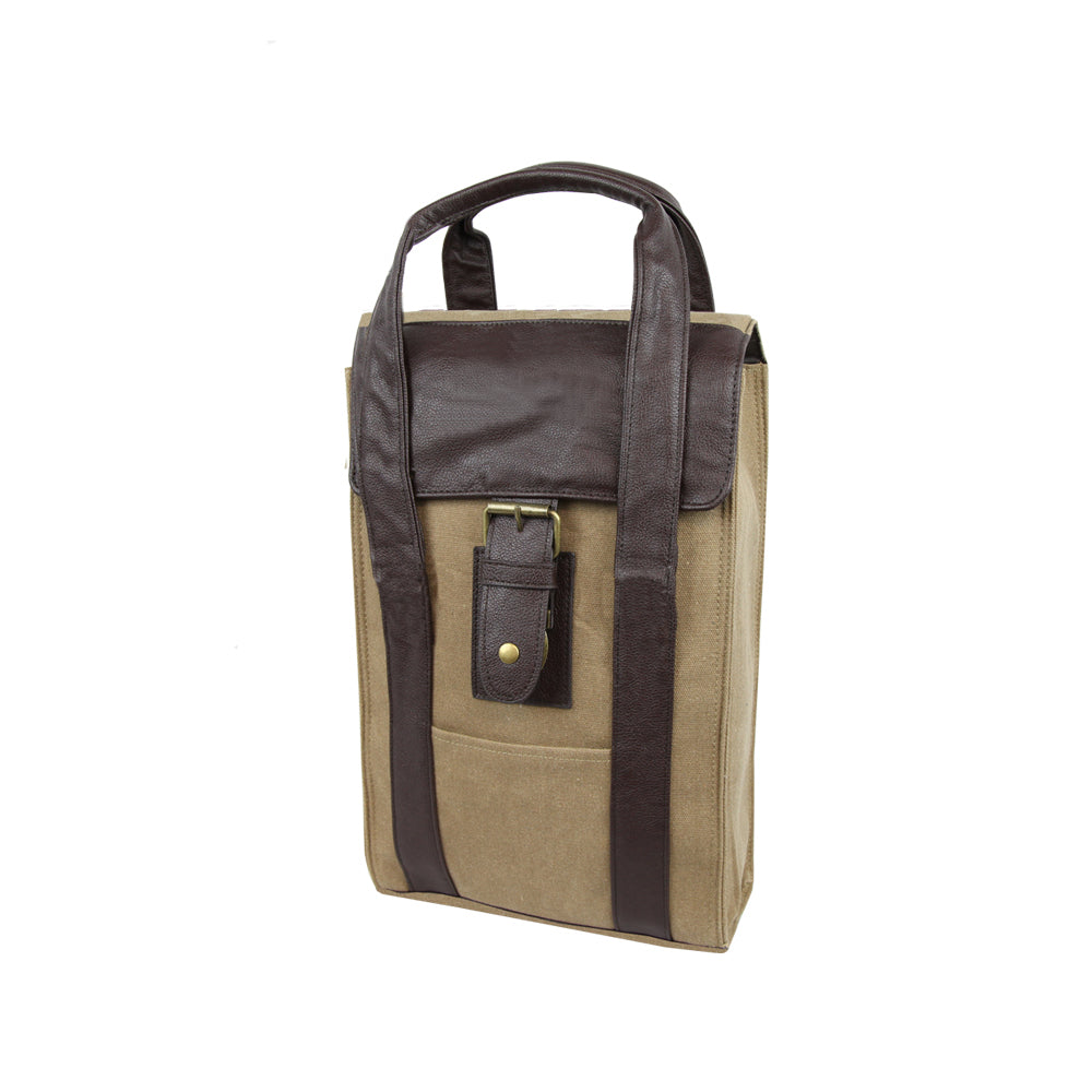 Canvas Arlington Dual Wine Carrier Bag