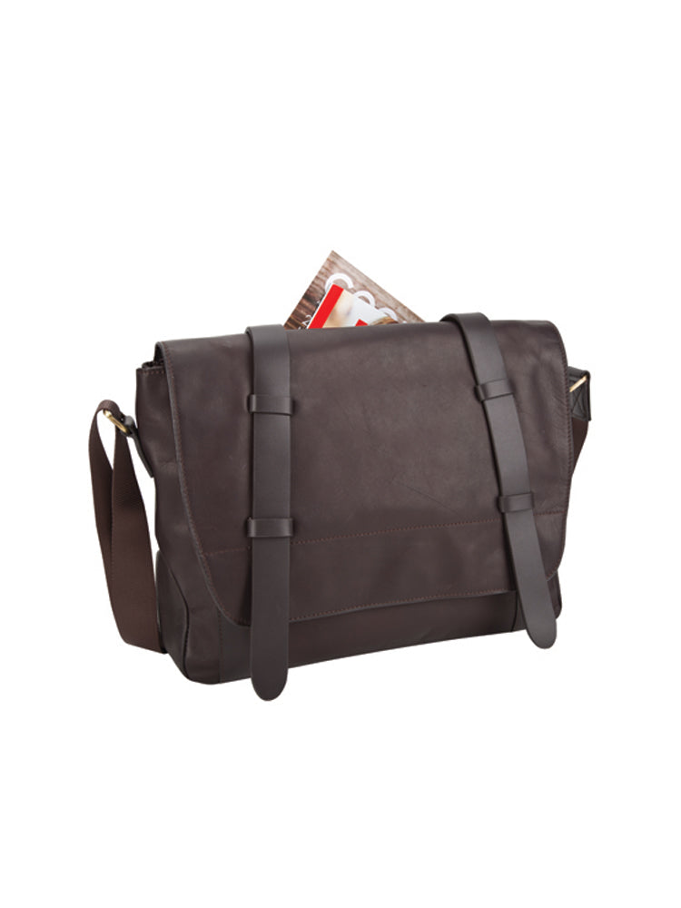 LEATHER MESSENGER BAG (BELLINO)