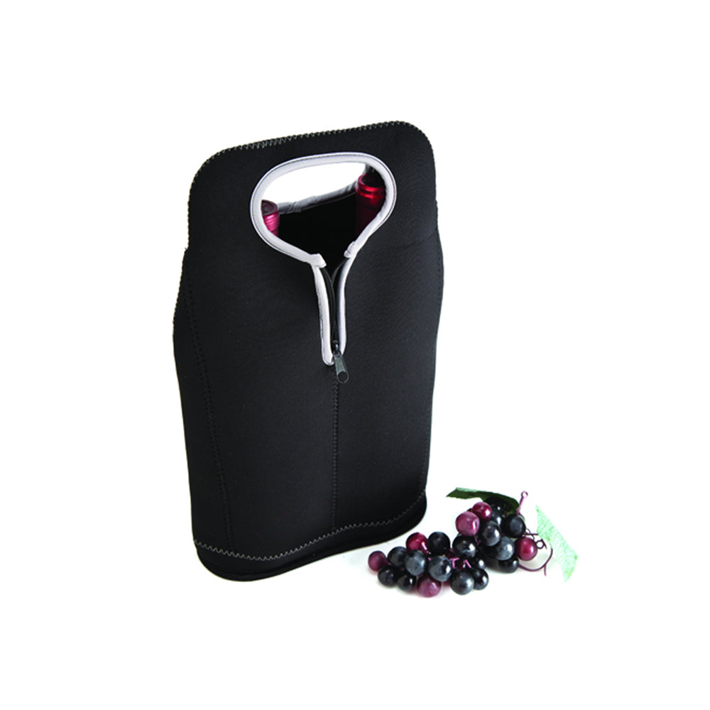 NEOPRENE TWO-BOTTLE WINE CARRIER