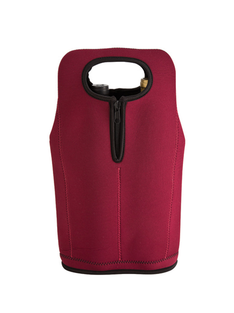 NEOPRENE TWO-BOTTLE WINE CARRIER