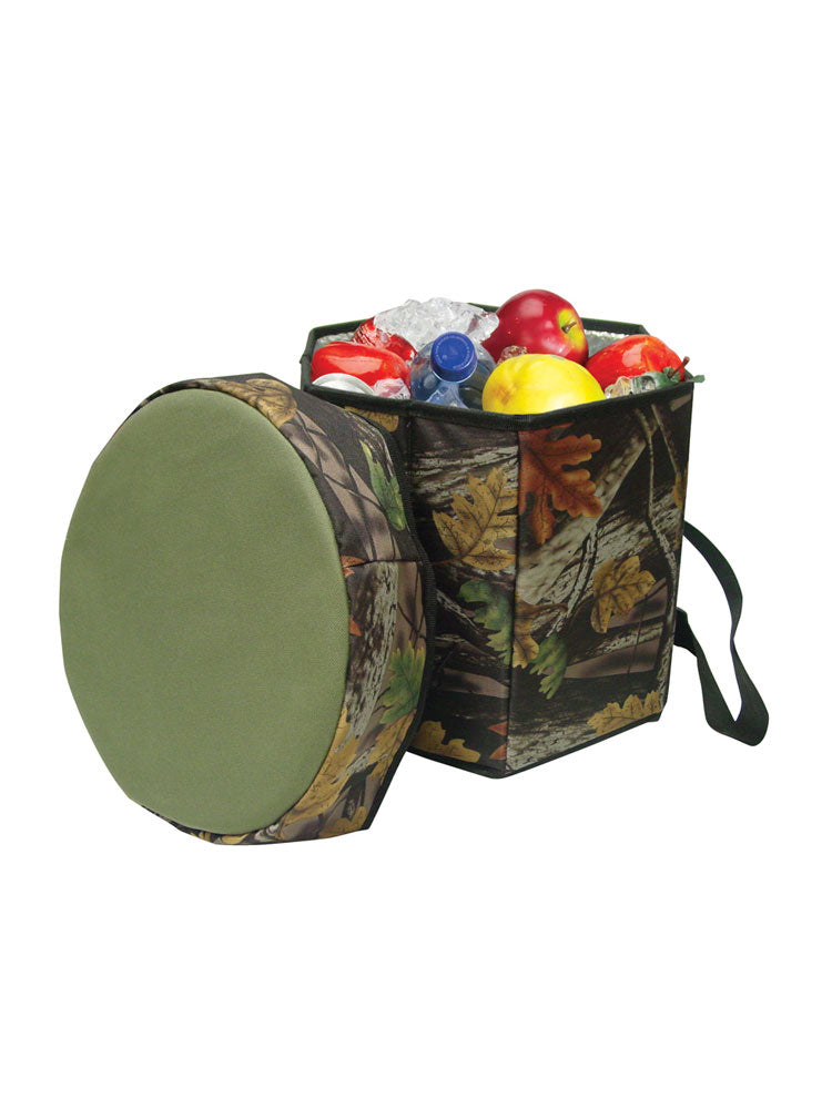 CAMO FOLDING PORTABLE GAME COOLER SEAT