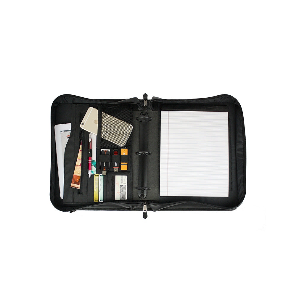 ZIP-AROUND THREE-RING BINDER