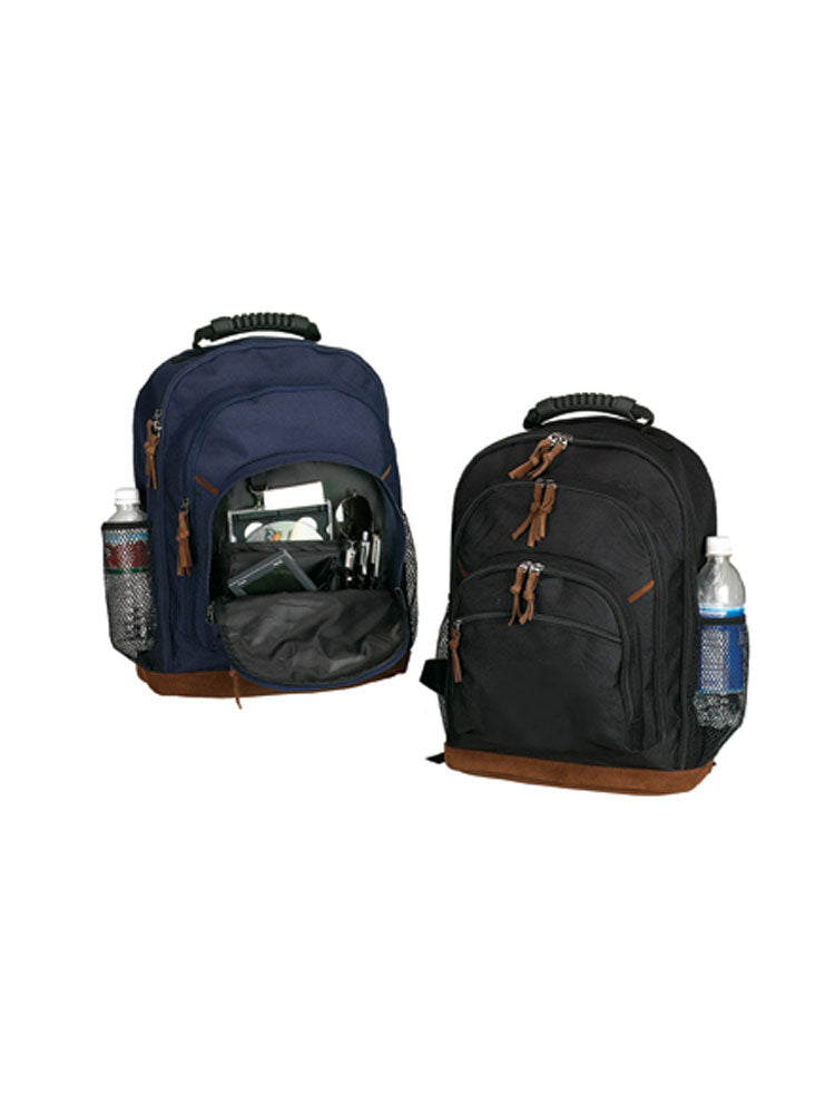 BACKPACK W. LEATHER BOTTOM