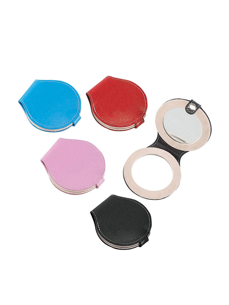 COMPACT LEATHER MIRROR