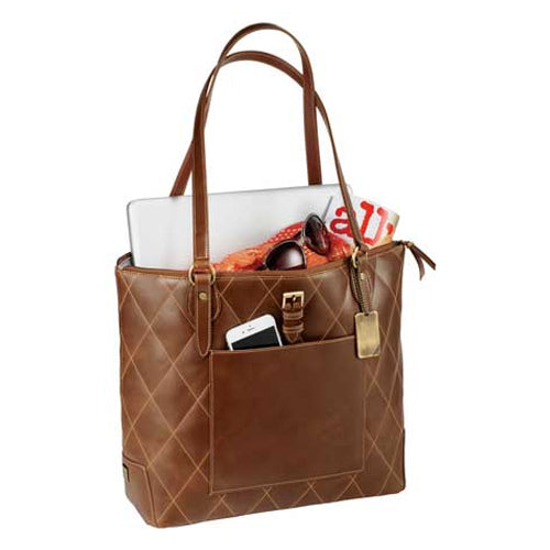 Cutter & Buck® Bainbridge Quilted Leather Tote