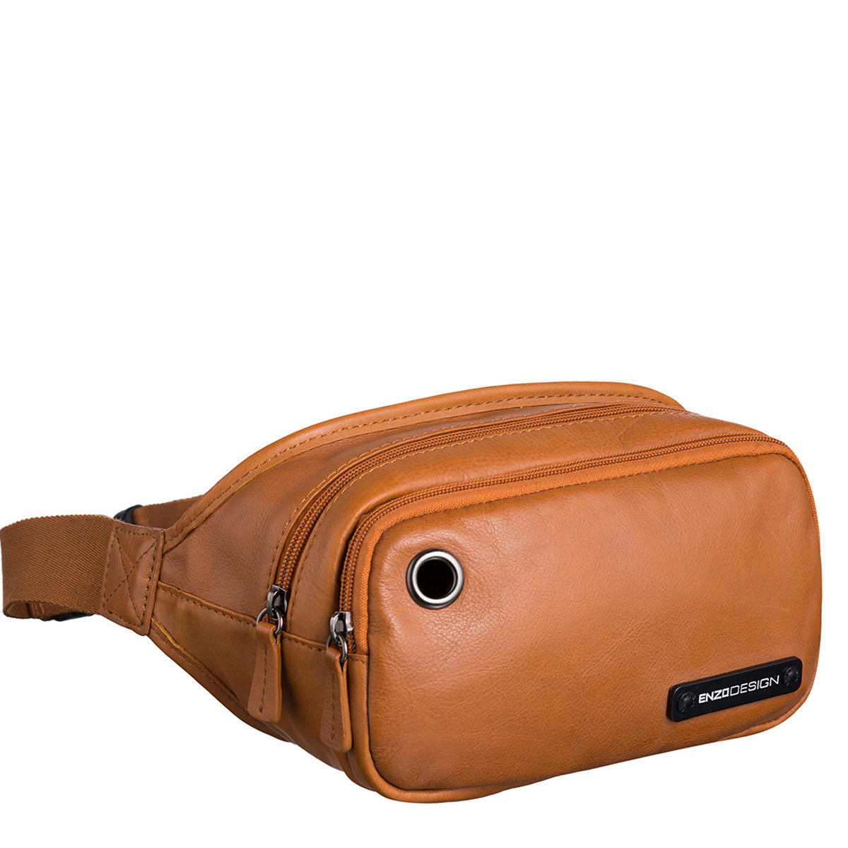 EnzoDesign Cowhide Leather Waist Bag 