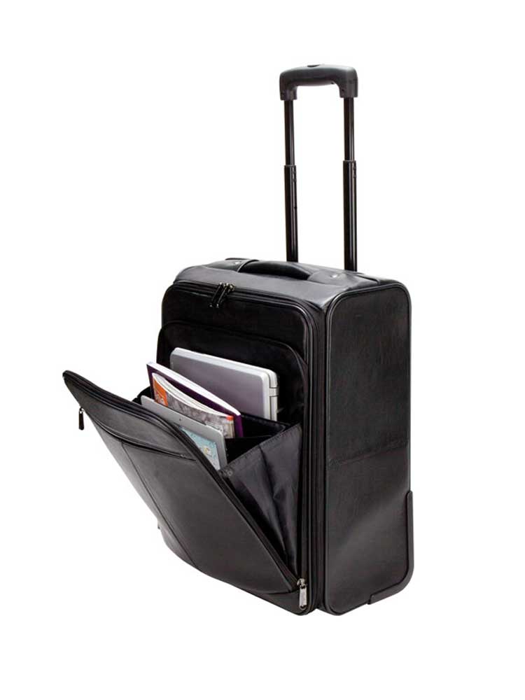 THE PRECISION LEATHER 20" COMPUTER/TABLET CARRY-ON