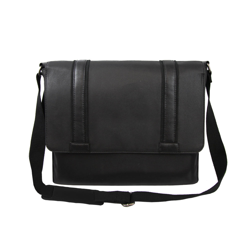 THE METROPOLITAN COATED LEATHER CANVAS MESSENGER