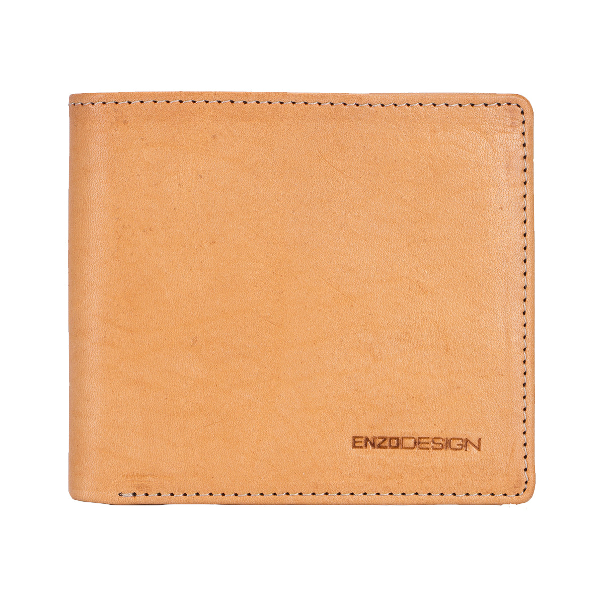 EnzoDesign Tan / Gold Cowhide Leather Wallet